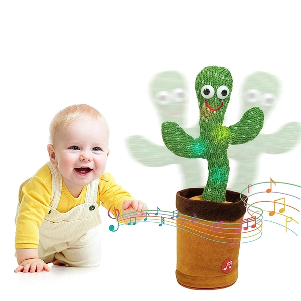 Dancing Cactus Talking Toy, Musical Puppet, Wriggle & Singing Recording Toy Repeat What You Say,Voice Repeat Speaking Toy,Talking Toys for Kids, Girls, Boys