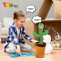 Dancing Cactus Talking Toy, Musical Puppet, Wriggle & Singing Recording Toy Repeat What You Say,Voice Repeat Speaking Toy,Talking Toys for Kids, Girls, Boys