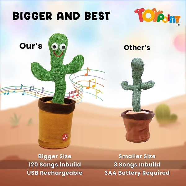 Dancing Cactus Talking Toy, Musical Puppet, Wriggle & Singing Recording Toy Repeat What You Say,Voice Repeat Speaking Toy,Talking Toys for Kids, Girls, Boys
