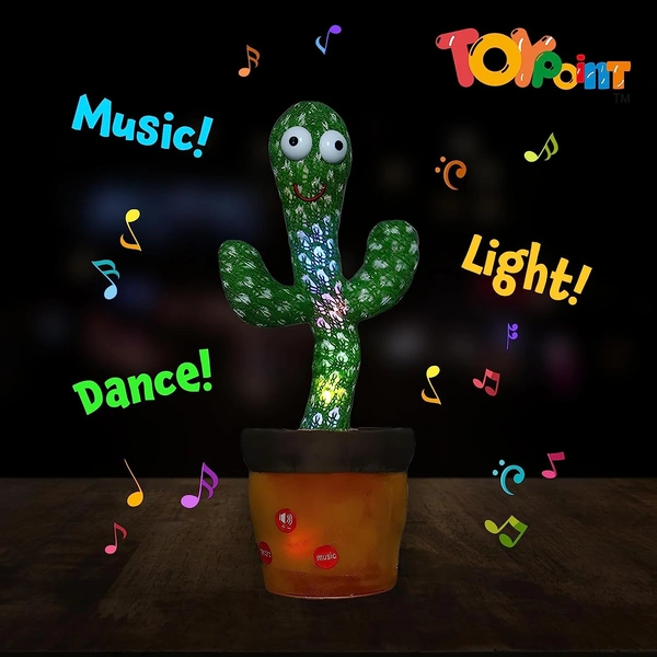Dancing Cactus Talking Toy, Musical Puppet, Wriggle & Singing Recording Toy Repeat What You Say,Voice Repeat Speaking Toy,Talking Toys for Kids, Girls, Boys