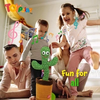 Dancing Cactus Talking Toy, Musical Puppet, Wriggle & Singing Recording Toy Repeat What You Say,Voice Repeat Speaking Toy,Talking Toys for Kids, Girls, Boys
