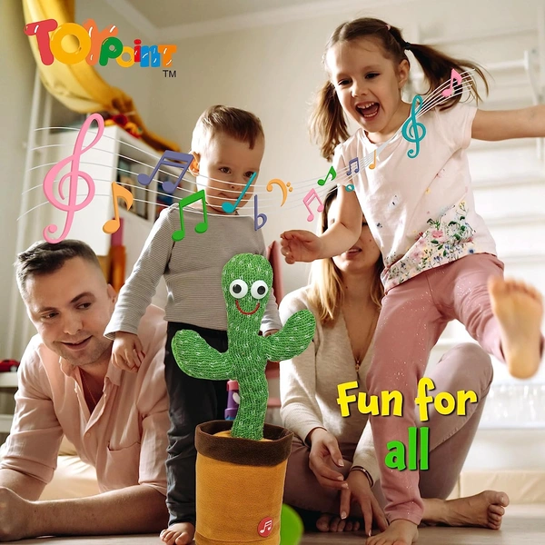 Dancing Cactus Talking Toy, Musical Puppet, Wriggle & Singing Recording Toy Repeat What You Say,Voice Repeat Speaking Toy,Talking Toys for Kids, Girls, Boys