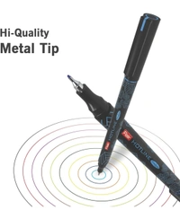 FLAIR Hotline Fineliner Metal Tip Pen | Tip Size 0.7 to 1 mm | Comfortable Grip | Fineliner Pens Set For Mandala, Sketching, Doodling, Journal and Outline | 10 Shades.|Multicolor