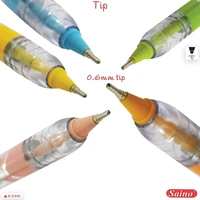 Saino Glassy Ball Pen 0.6mm (Pack of 5) - Blue