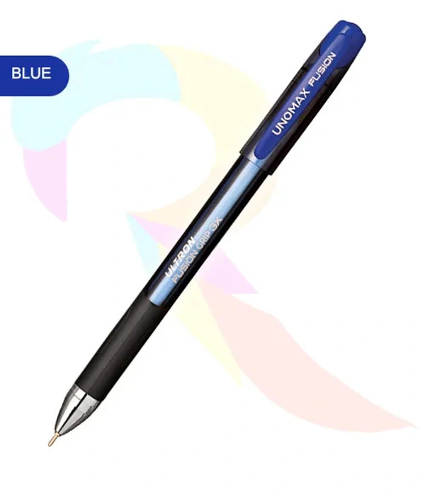 Unomax ULTRON Fusion Grip 3X Liquid Ball Point Pen - Blue
