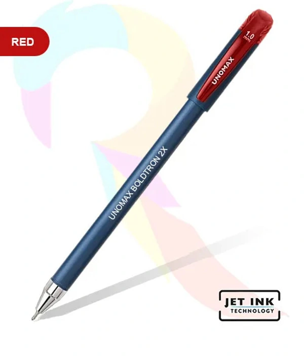 Unomax BOLDTRON 2X Liquid Ballpoint Pen (10pc) - Red