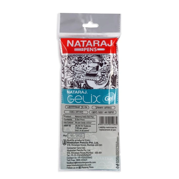 Nataraj Gelix Gel Pens (5pc Pack)