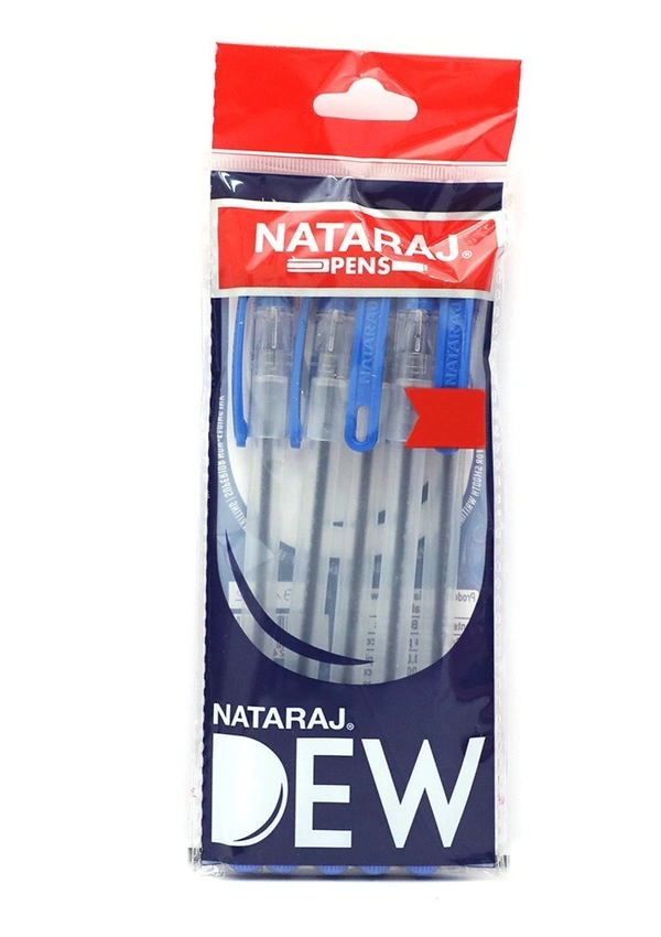 Nataraj Dew Ball Pen (5pc Pack) - Blue