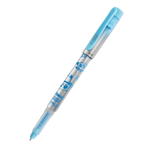 FLAIR Inky Series Panda Liquid Ink Fountain Pen Blister Pack (Free 4 Pieces X-Large Jumbo Cartridges) - Blue