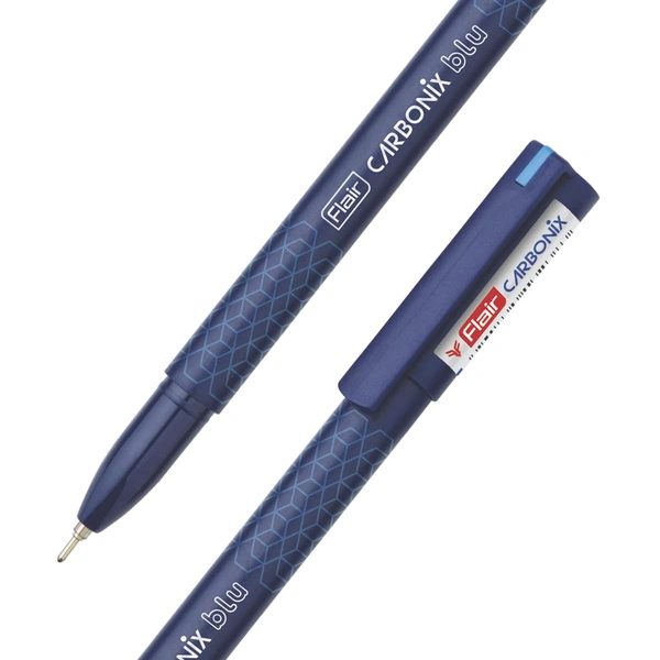  FLAIR Carbonix Blu Ball Pen (10pc Pack) - Black