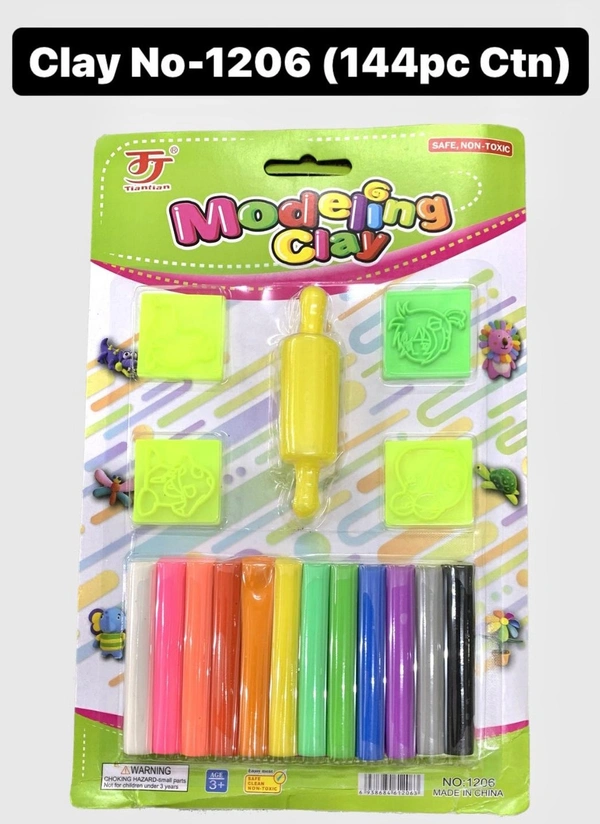Modeling Clay, Dry Clay, Colorful Children Modeling Soft Clay with Tools Children Modelling Clay 1206