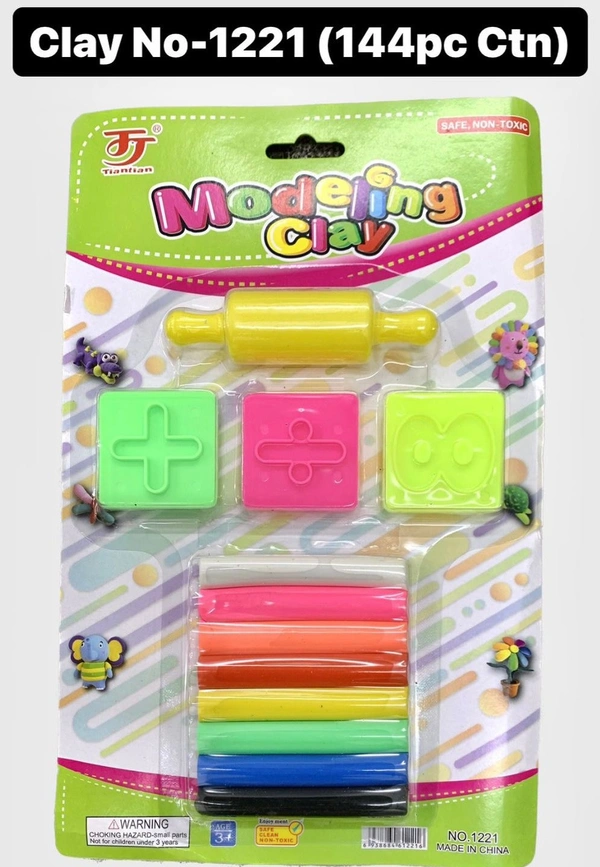 Modeling Clay, Dry Clay, Colorful Children Modeling Soft Clay with Tools Children Modelling Clay 1221