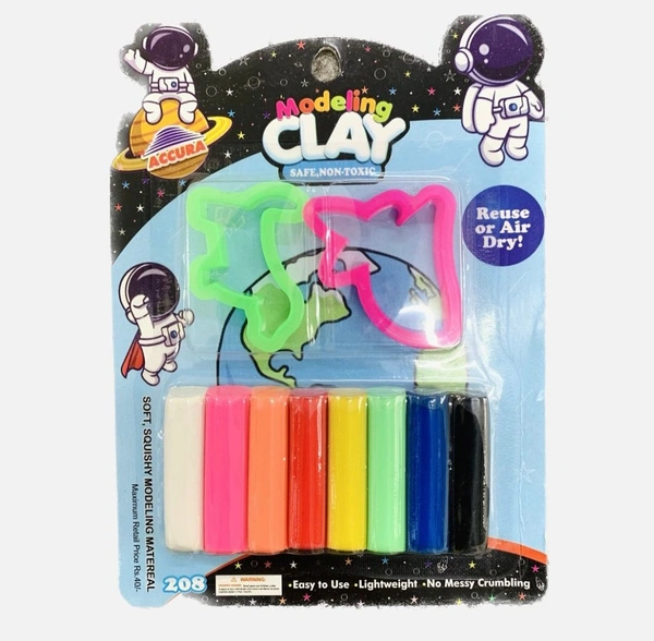 Modeling Clay, Dry Clay, Colorful Children Modeling Soft Clay with Tools Children Modelling Clay 208 New