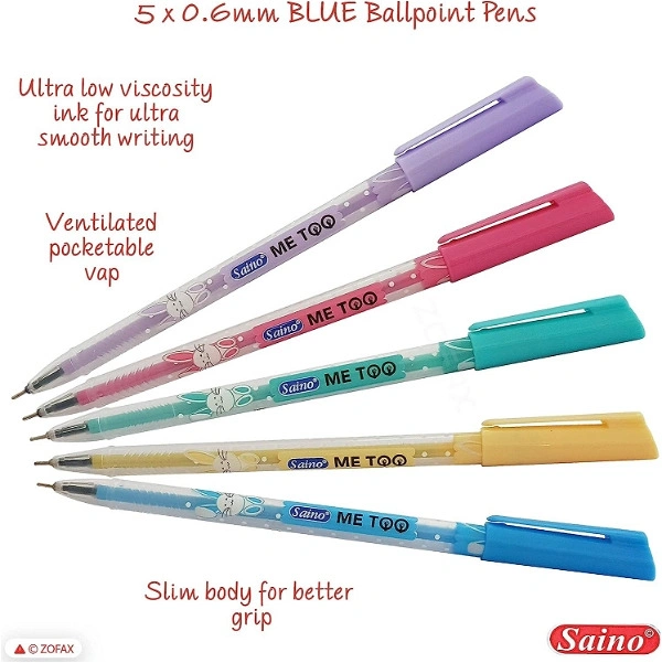Saino Meetoo Ball Pen (Pack of 5) - Blue