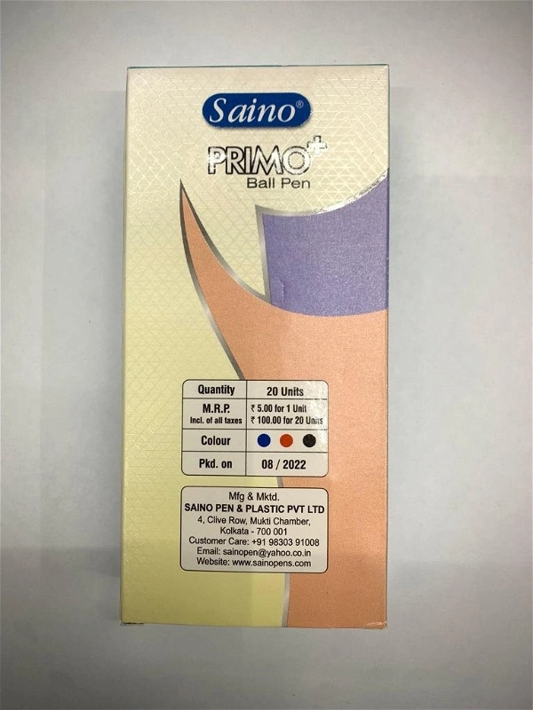 Saino Primo+ Ballpen (20pc Pack) - Black