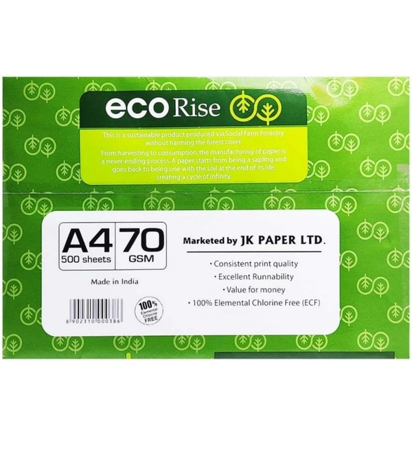 JK Eco Rise 70gsm A4 Copier Paper/ Xerox Paper Printer Paper - A4