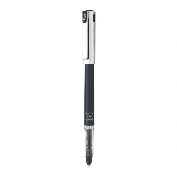 FLAIR Inky Series Silver Liquid Ink Fountain Pen - Blue