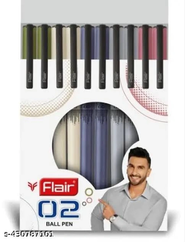 FLAIR O2 Ball Pen (10pc Pack) - Blue