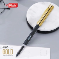 FLAIR Inky Series Gold Liquid Ink Fountain Pen - Blue