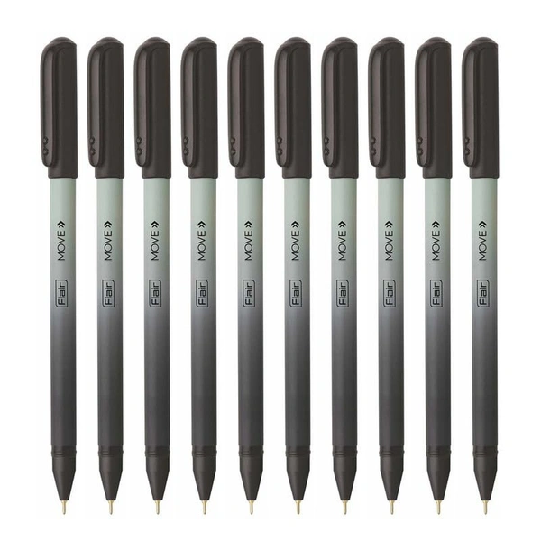 FLAIR Move Ball Pen (10pc Pack) - Black