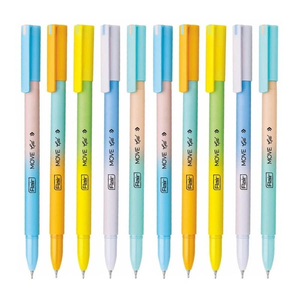 FLAIR Move Gel Pen (10pc Pack) - Blue