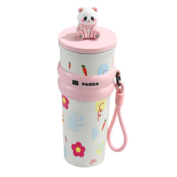 Panda Sipper Water Bottle (700ML) - Pink