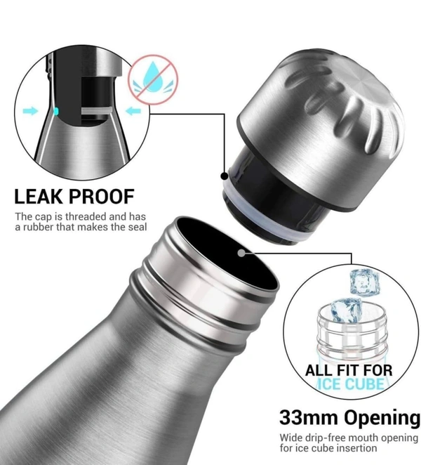 12 Hour Guarantee Hot & Cold Stainless Steel Bottle 750ml (1pc Box)