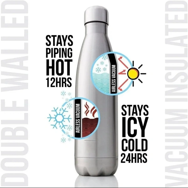 12 Hour Guarantee Hot & Cold Stainless Steel Bottle 750ml (1pc Box)