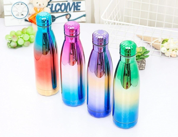 Stainless Steel Water Bottle 500ml 12 Hour Guarantee (1pc Box) - Multicolor