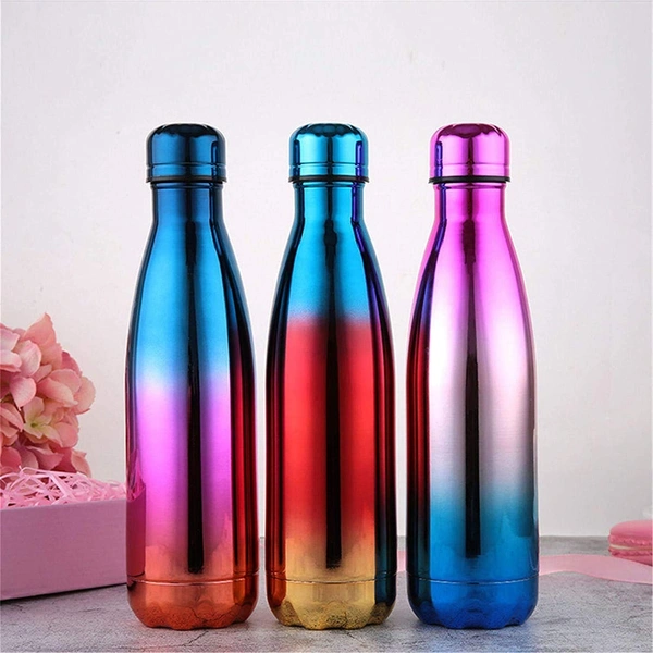 Stainless Steel Water Bottle 500ml 12 Hour Guarantee (1pc Box) - Multicolor