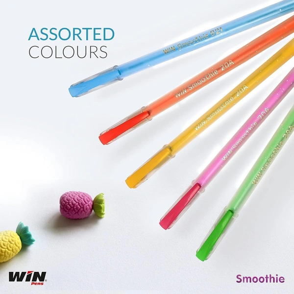Win Smoothie Ball Pen 0.7mm (20pc Pack) - Blue
