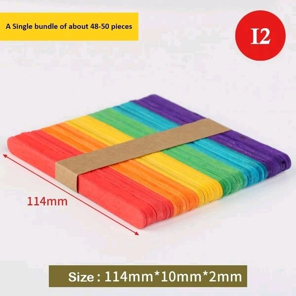 Icecream Stick Color Small (50 Sticks)