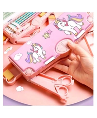 Unicorn Multifunctional Magnetic Pencil Box 4 Button
