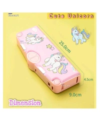 Unicorn Multifunctional Magnetic Pencil Box 4 Button