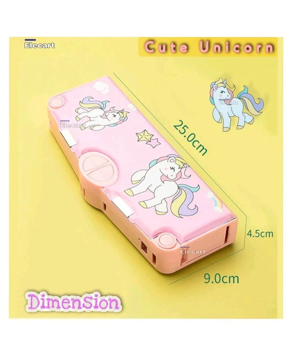 Unicorn Multifunctional Magnetic Pencil Box 4 Button