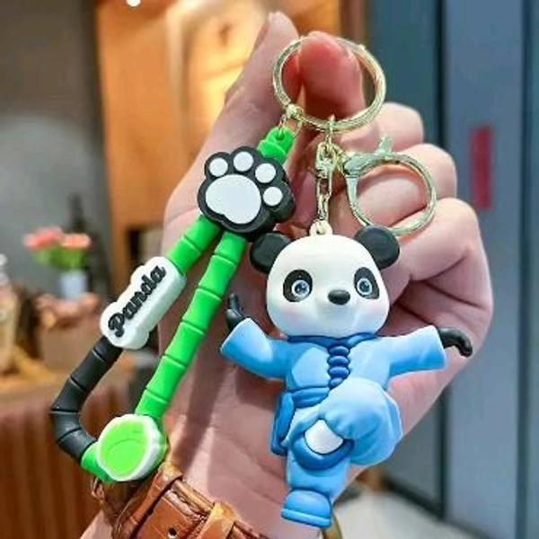 Panda Rubber PVC Keychain