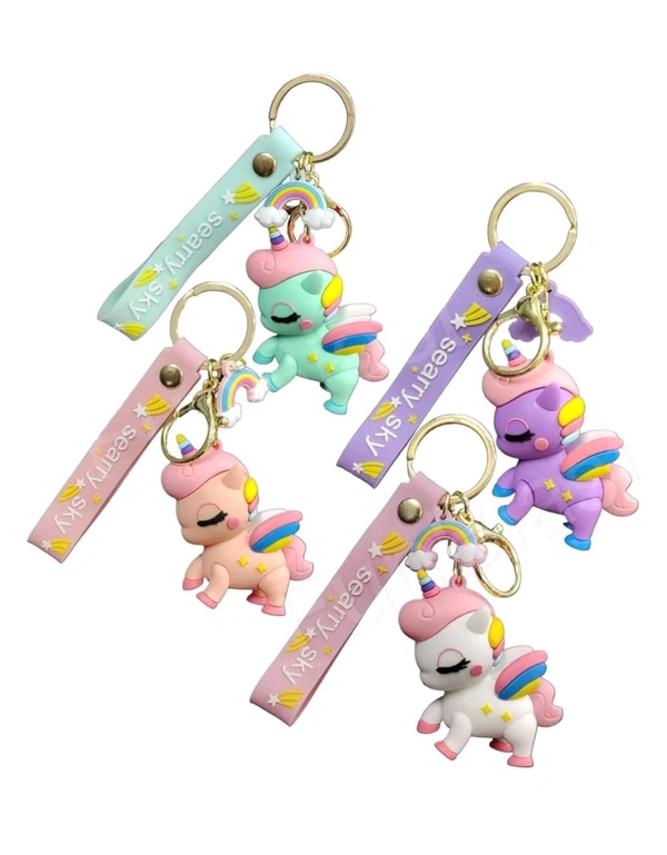 Unicorn Rubber PVC Keychain 