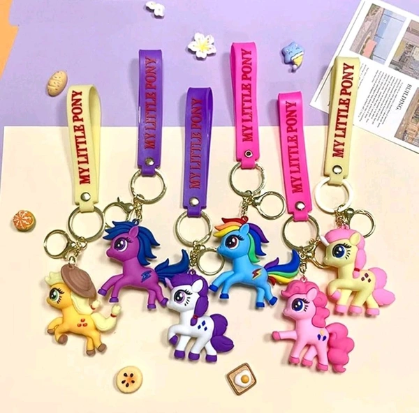 Unicorn Rubber PVC Keychain 