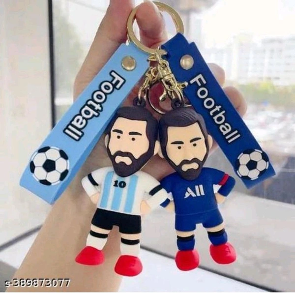 Football Rubber PVC Keychain 