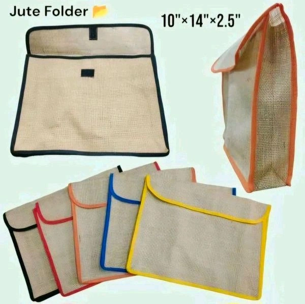 Jute Welcro Folder 10x14x2.5