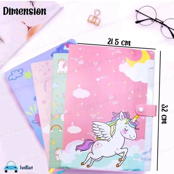 File Expanding 6 Pocket A4 (Unicorn)
