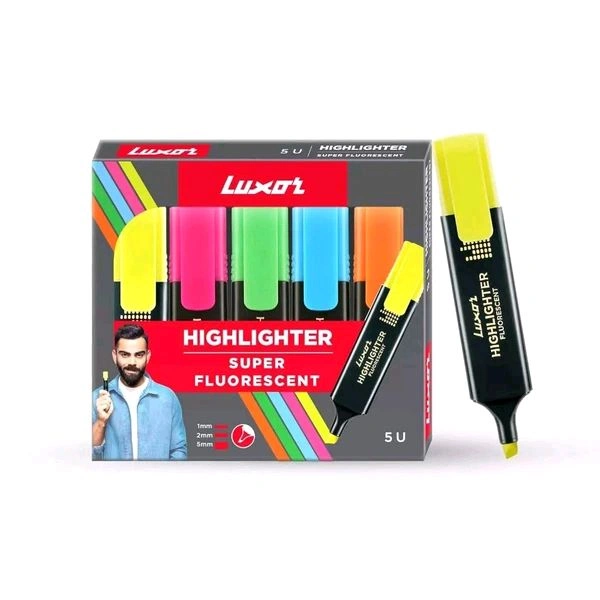 Luxor Highlighter Regular Assorted (5pc Pack)