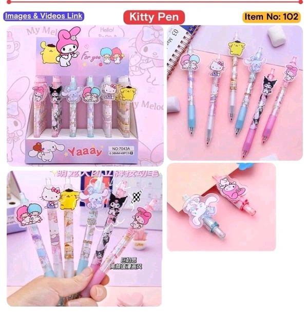 Kitty Gel Pen (48pc Display)