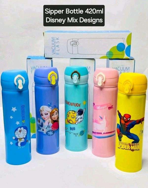 Sipper Bottle 420ml Disney Mix Push Button