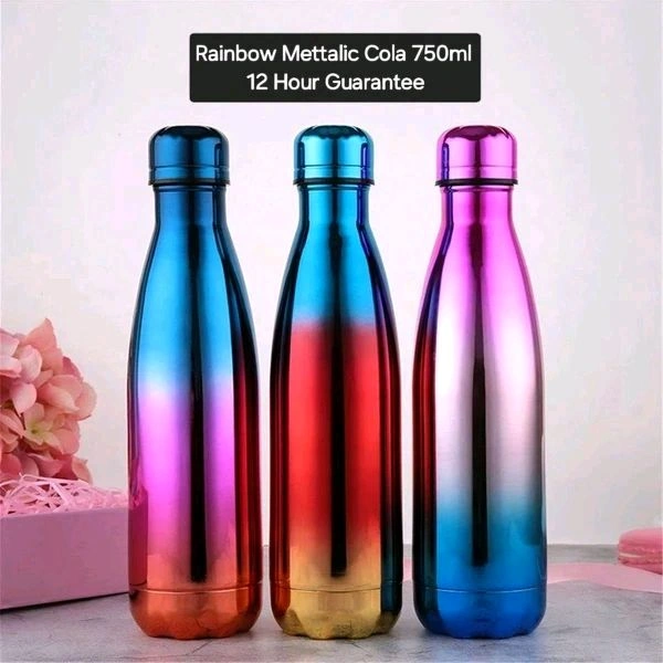 750ml Bottle Steel Mettalic Double Wall 12 HR Guarantee