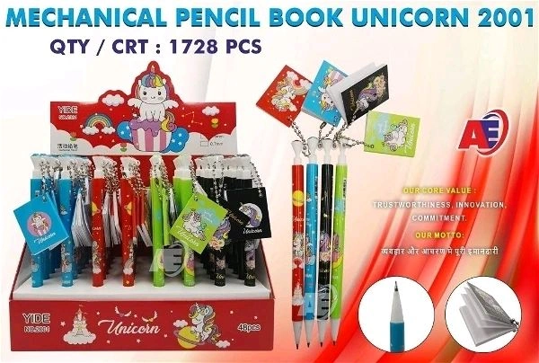 Mechanical Pencil 0.7mm With Book Unicorn