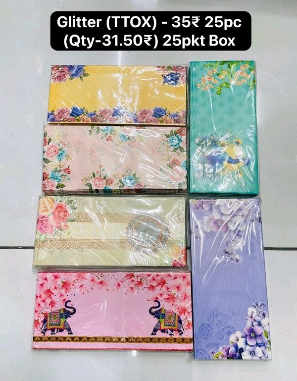 Glitter Envelope 25pc (TTOX)