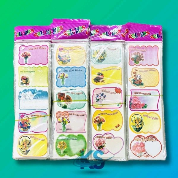 Best Wishes/ Birthday Stickers Small (50pc)