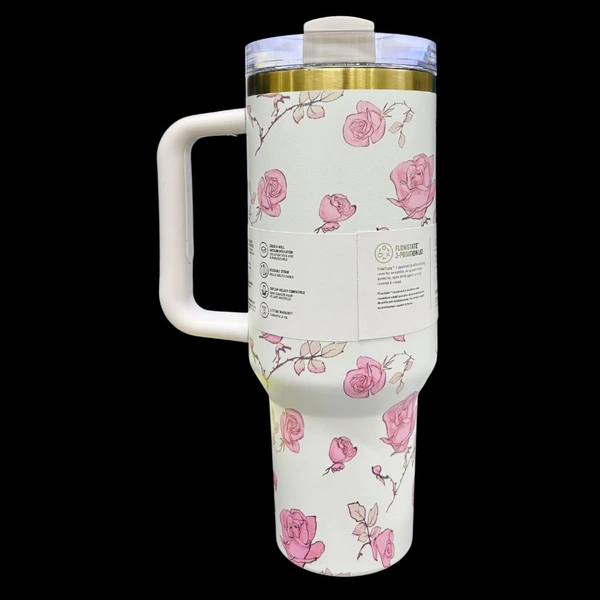 STANLEY LoveShack Fancy Quencher H2.0 FlowState Stainless Steel Vacuum Insulated Tumbler with Lid and Straw for Water, Iced Tea or Coffee (Heather, 40 oz)
