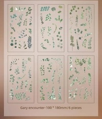Sheet Transparent Pressed Flower Stickers, Dried Resin Flowers Stickers & Plant Stickers (6 Sheets)